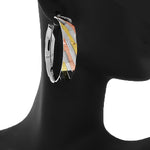 Gold Pattern Hoops