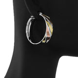 Silver Pattern Hoops