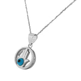 Evil Eye on Hamsa Pendant