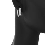 Crystal Baguette Huggies