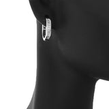 Crystal Baguette Huggies