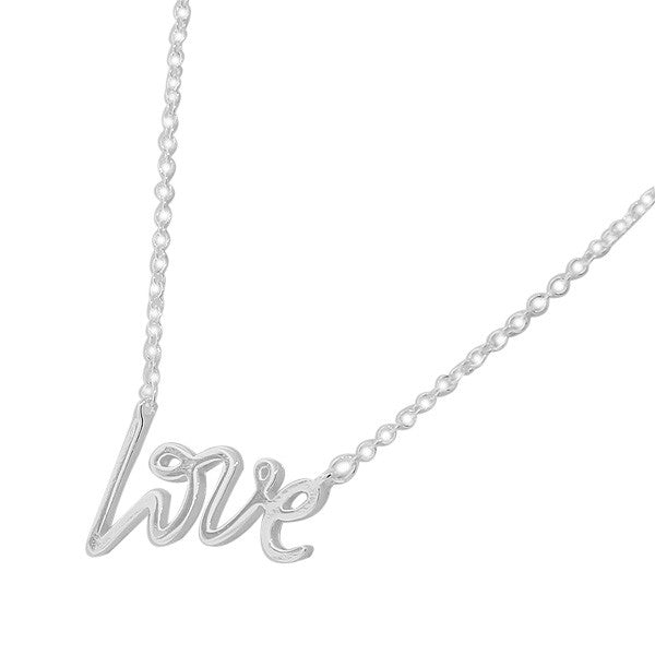 Cursive Love Pendant