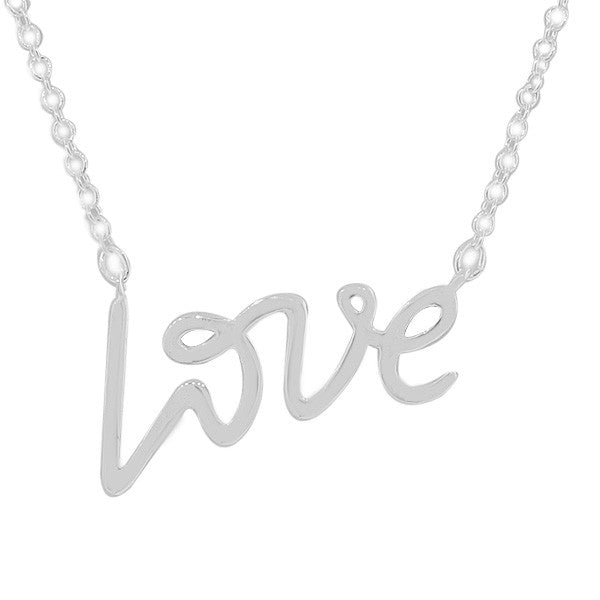 925 Sterling Silver Love Heart Charm Pendant Necklace with Chain