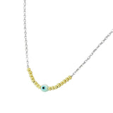 Gold Beads Evil Eye Necklace