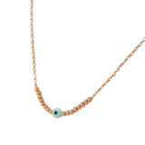 Rose Beads Evil Eye Necklace