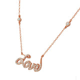 Cursive Rose Love Pendant