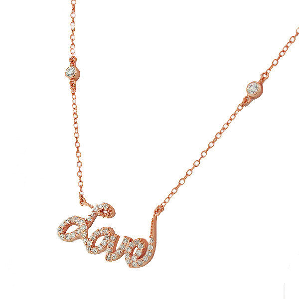 Cursive Rose Love Pendant
