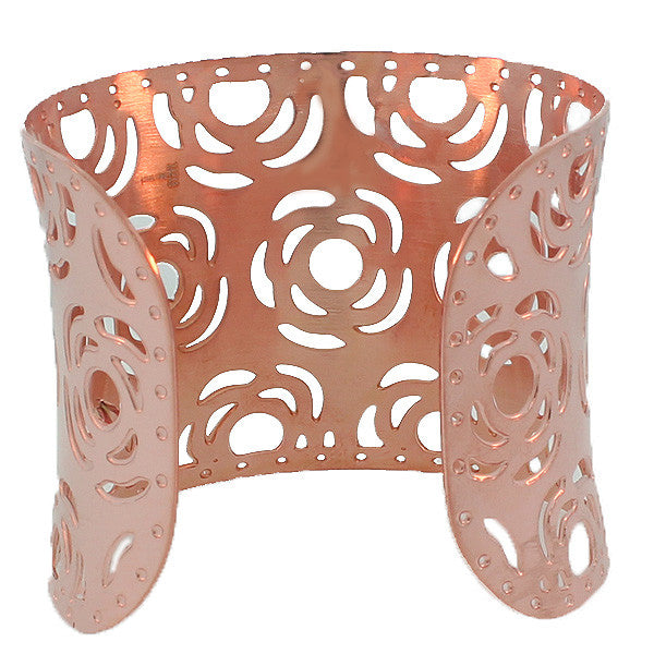 Rose Design Open Cuff