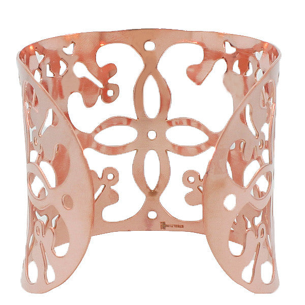 Rose Butterfly Open Cuff