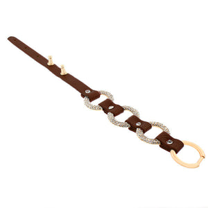 Brown Hoops Wristband