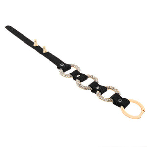 Black Hoops Wristband