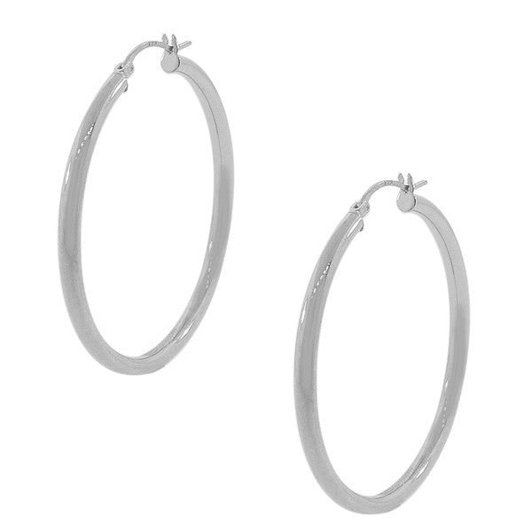 925 Sterling Silver Classic Hoop Earrings