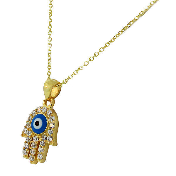 Gold Star Hamsa Necklace
