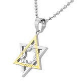 Two-Tone Star of David Pendant