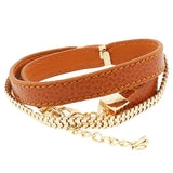 Double Row Brown Bracelet