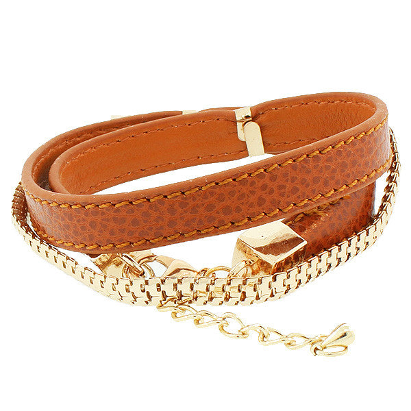 Double Row Brown Bracelet