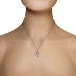 Blue Fashion Hamsa Necklace