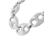 925 Sterling Silver Feather Light Choker Large Chunky Link Chain Womens Necklace
