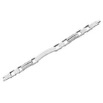 Stainless Steel Silver-Tone Link Engravable Name Tag ID Mens Bracelet, 8.5"