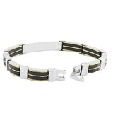 Defined Black Cross Bracelet