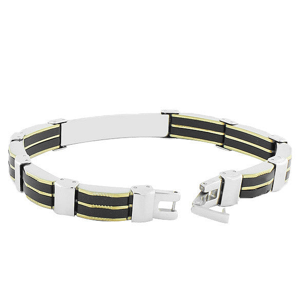 Defined Black Cross Bracelet