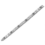 Stainless Steel Silver-Tone Link Chain Mens Bracelet with Clasp
