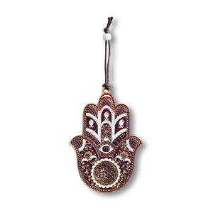 Jewish Chai Living Good Luck Home Wall Decor Multicolor Hamsa Hand - Small - Made in Israel 