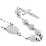 Stainless Steel Beads Religious Cross Rosary Necklace