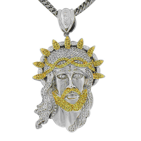 Gold Tip Jesus Pendant
