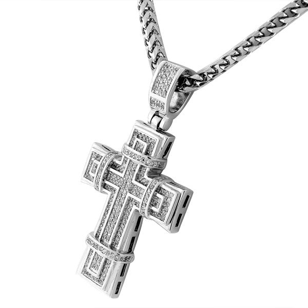 Stitched Latin Cross Pendant