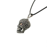 Ruby Eyes Grinning Skull