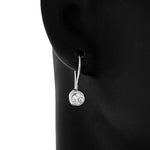 Diamond Bezel Dangle Earrings