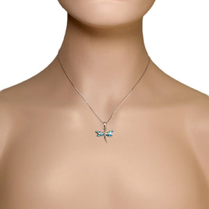 Opal Dragonfly Pendant