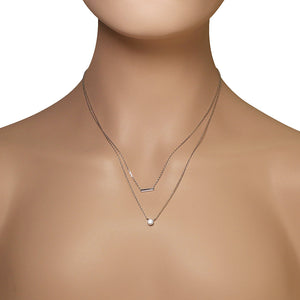 Layered Bezel Necklace