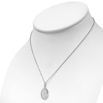 Oval Allah Necklace Sterling Silver