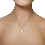 Oval Allah Necklace Sterling Silver