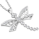 Sterling Silver Dragonfly Necklace Pendant