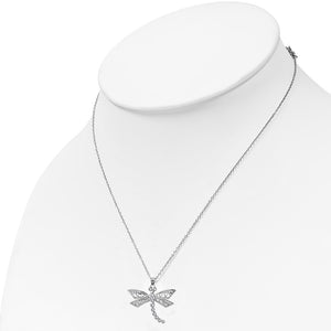 Sterling Silver Dragonfly Necklace Pendant