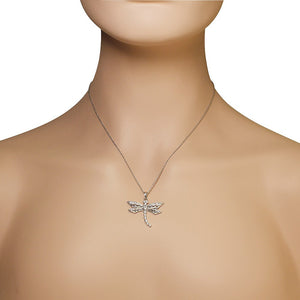 Sterling Silver Dragonfly Necklace Pendant
