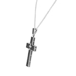 Black Fleur Cross Pendant