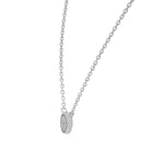 Dainty Evil Eye Necklace Pendant Cubic Zirconia Sterling Silver