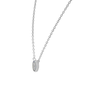 Dainty Evil Eye Necklace Pendant Cubic Zirconia Sterling Silver