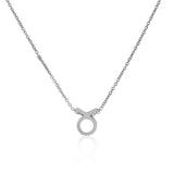 925 Sterling Silver Small Zodiac Sign Pendant Necklace, 18" - Taurus