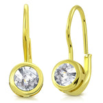 Bezel Drop Earrings