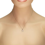 925 Sterling Silver CZ Butterfly Pendant Necklace