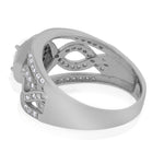 925 Sterling Silver White Clear CZ Infinity Engagement Ring Band