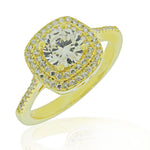 Cushion Gold Engagement Ring