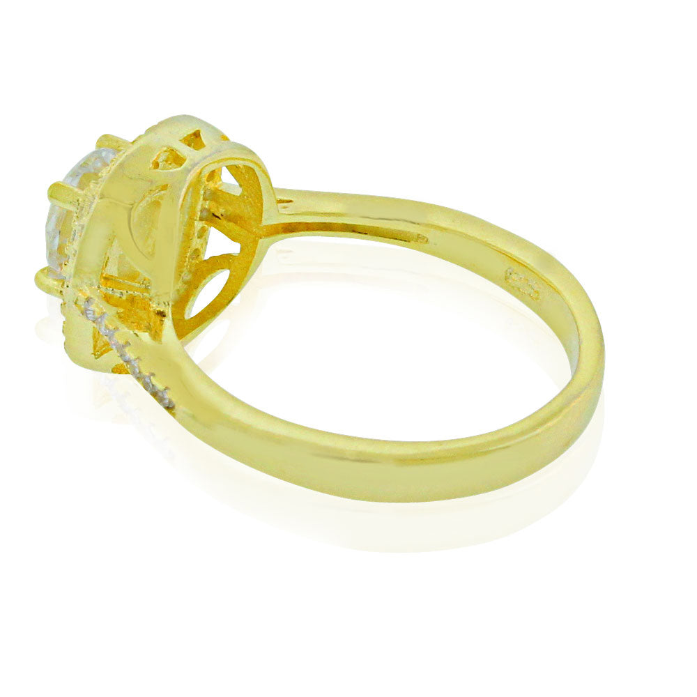 Cushion Gold Engagement Ring