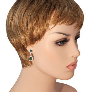 Green Teardrop Earrings
