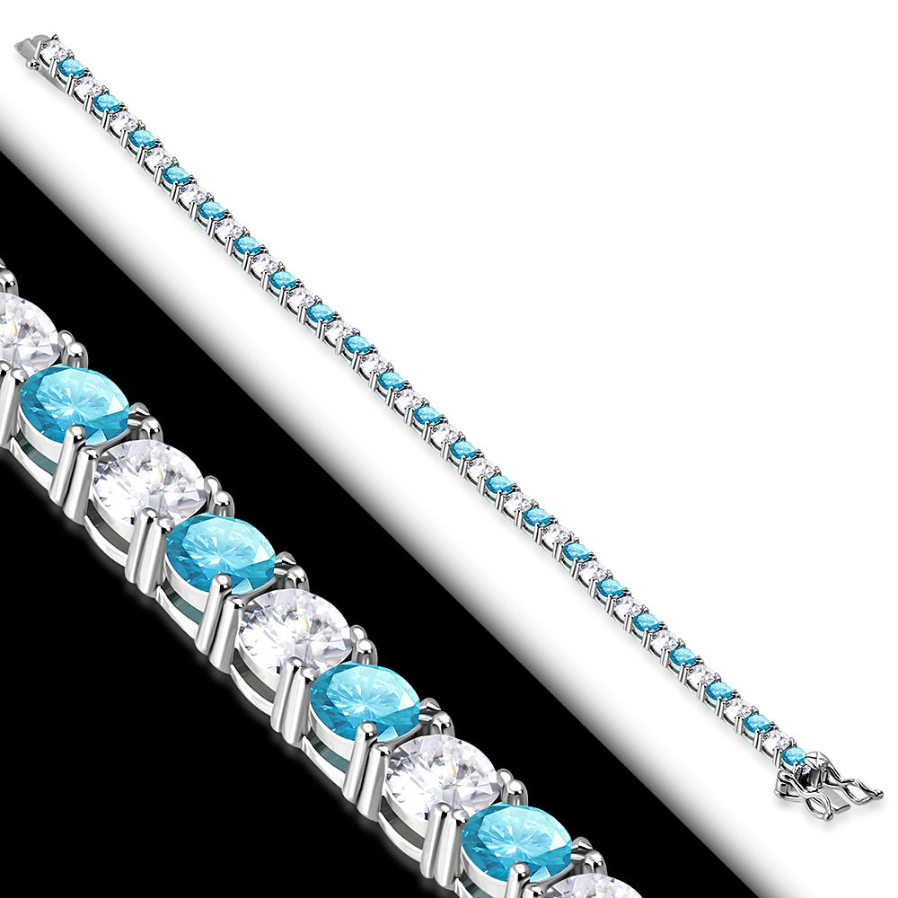 Aquamarine Bezel Bracelet